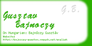 gusztav bajnoczy business card